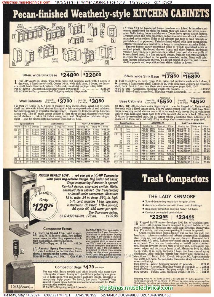1975 Sears Fall Winter Catalog, Page 1048