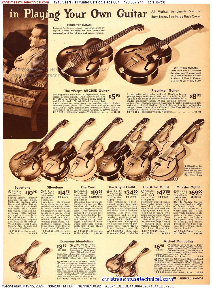 1940 Sears Fall Winter Catalog, Page 687