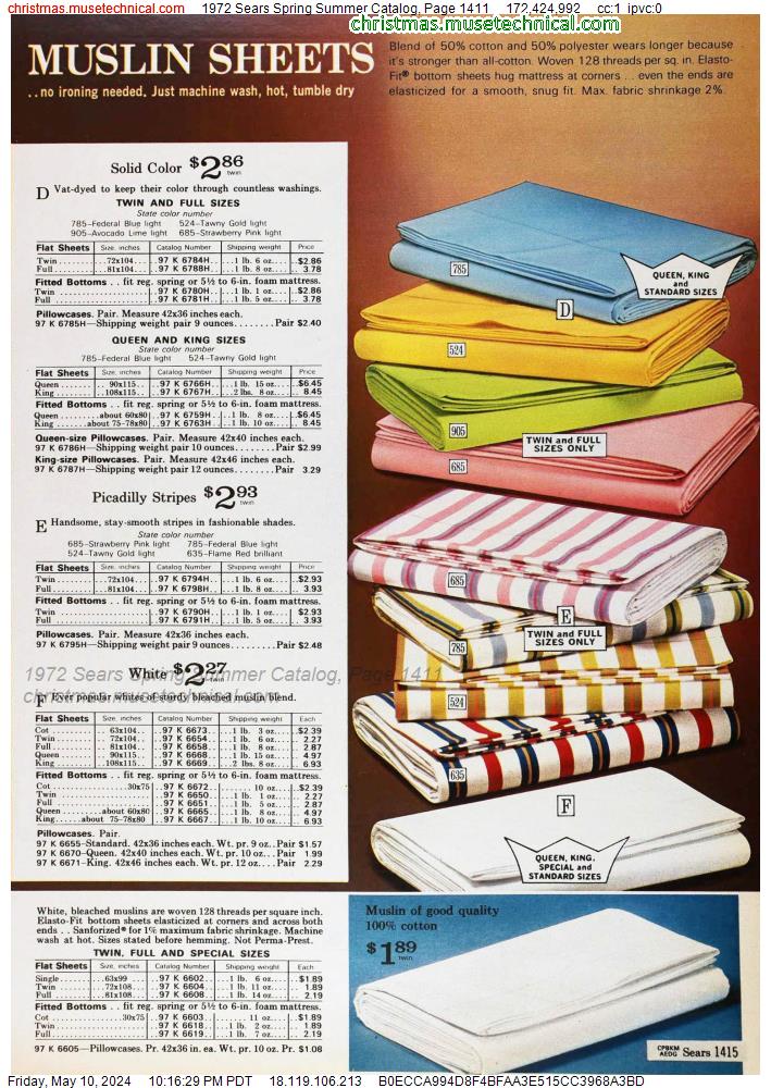 1972 Sears Spring Summer Catalog, Page 1411