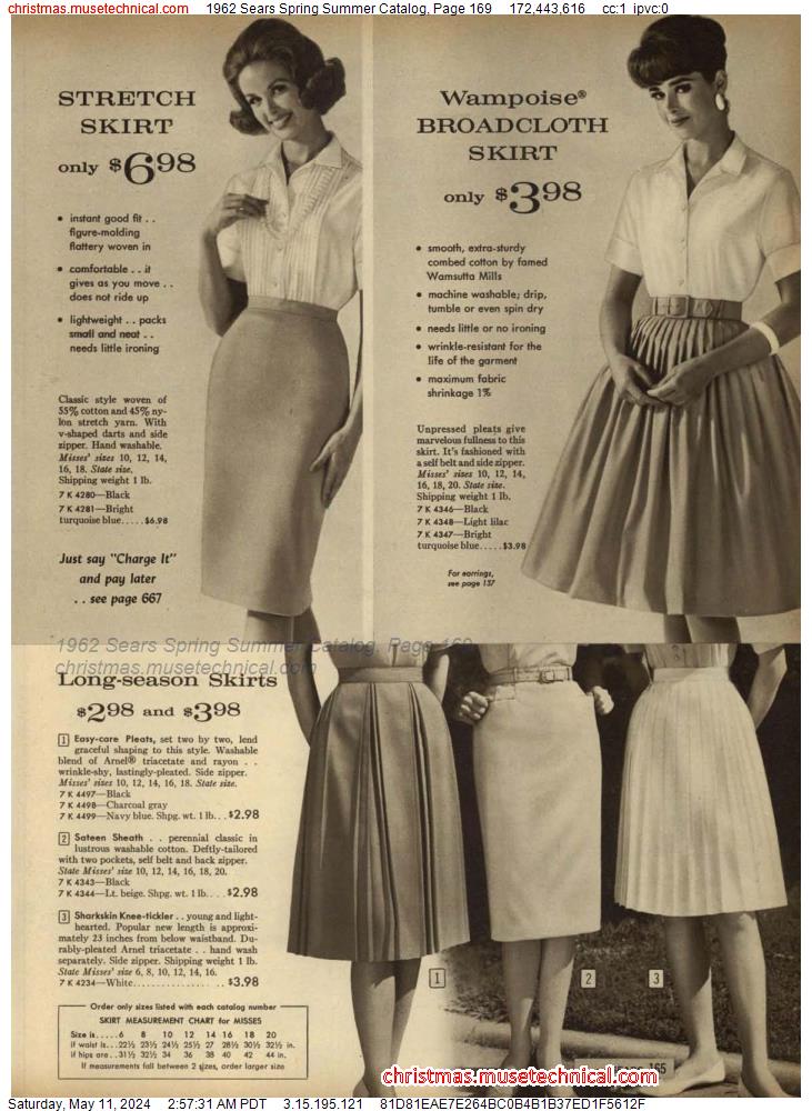 1962 Sears Spring Summer Catalog, Page 169