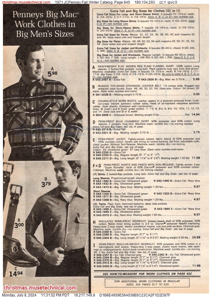 1971 JCPenney Fall Winter Catalog, Page 640