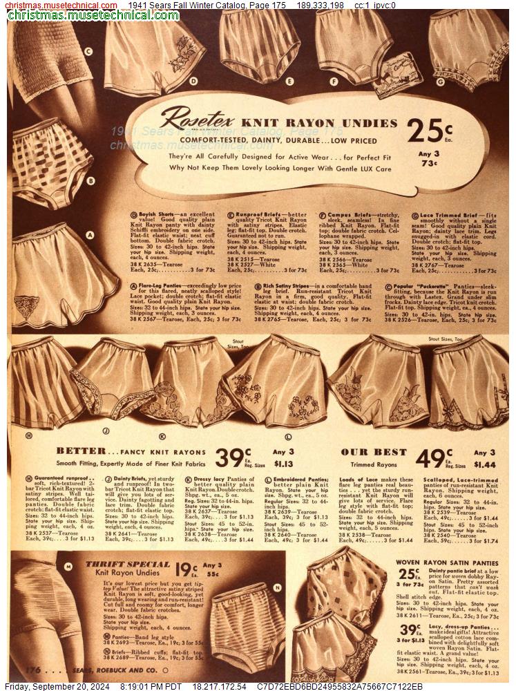 1941 Sears Fall Winter Catalog, Page 175