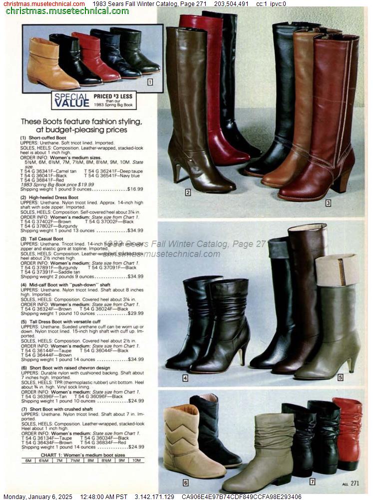 1983 Sears Fall Winter Catalog, Page 271