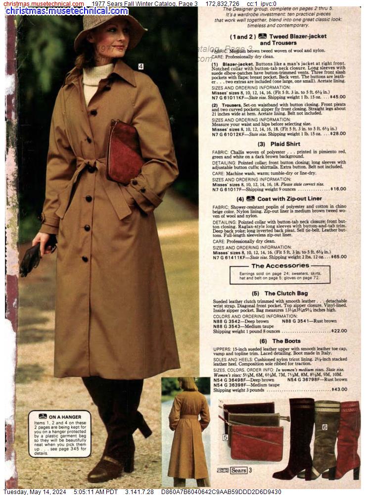 1977 Sears Fall Winter Catalog, Page 3