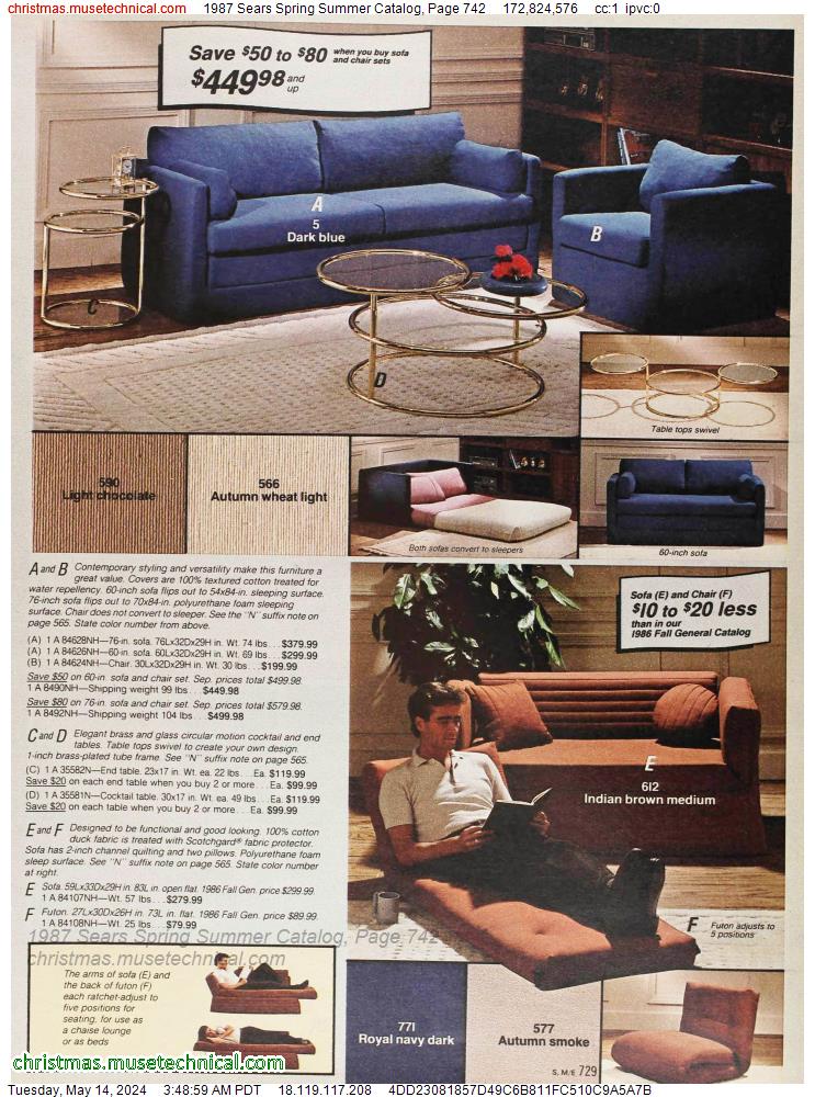1987 Sears Spring Summer Catalog, Page 742