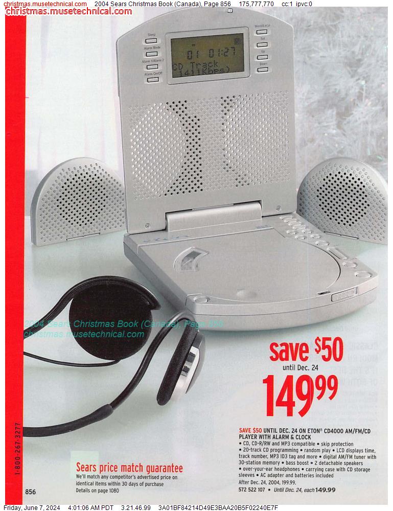 2004 Sears Christmas Book (Canada), Page 856