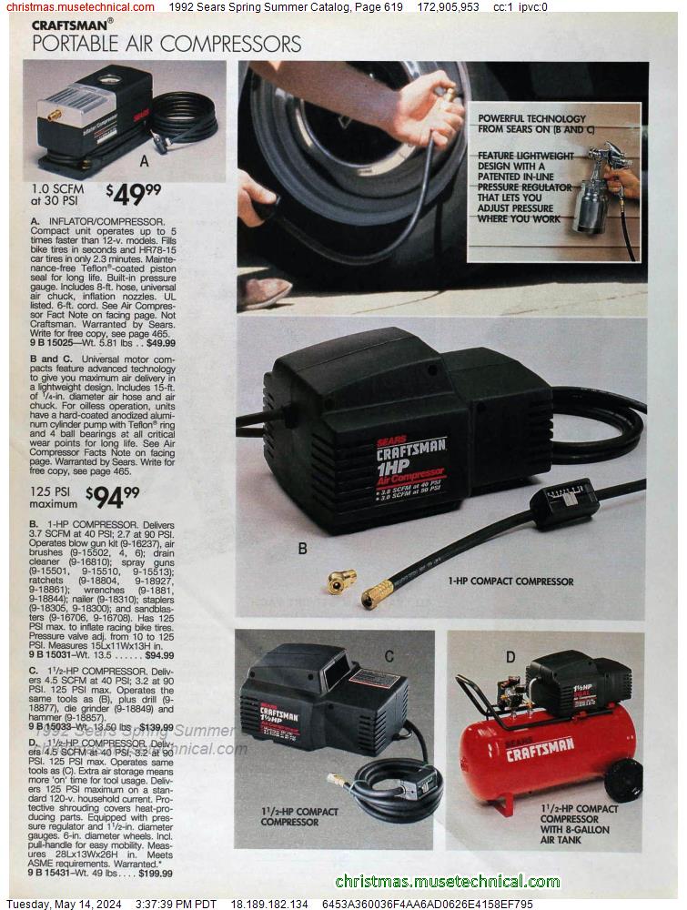 1992 Sears Spring Summer Catalog, Page 619