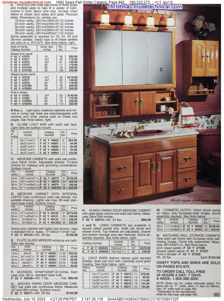 1992 Sears Fall Winter Catalog, Page 662