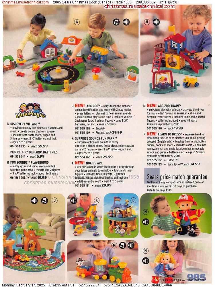 2005 Sears Christmas Book (Canada), Page 1005