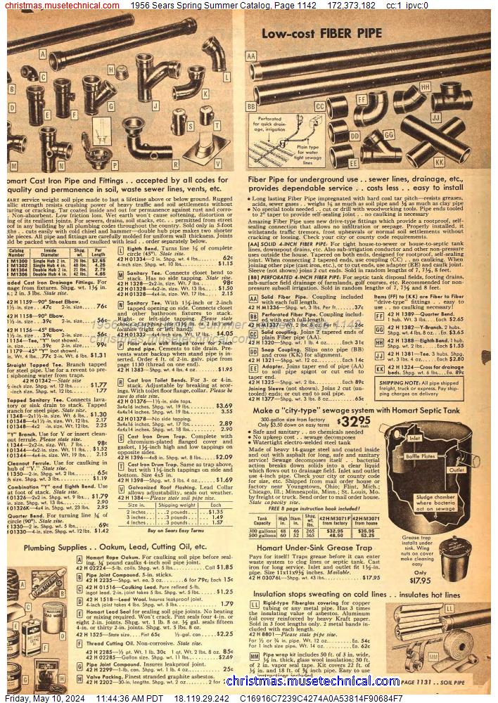 1956 Sears Spring Summer Catalog, Page 1142