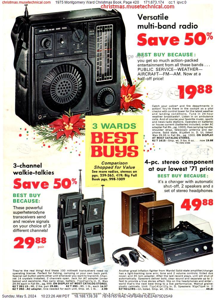 1975 Montgomery Ward Christmas Book, Page 420