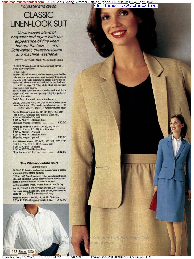 1981 Sears Spring Summer Catalog, Page 158 - Catalogs & Wishbooks