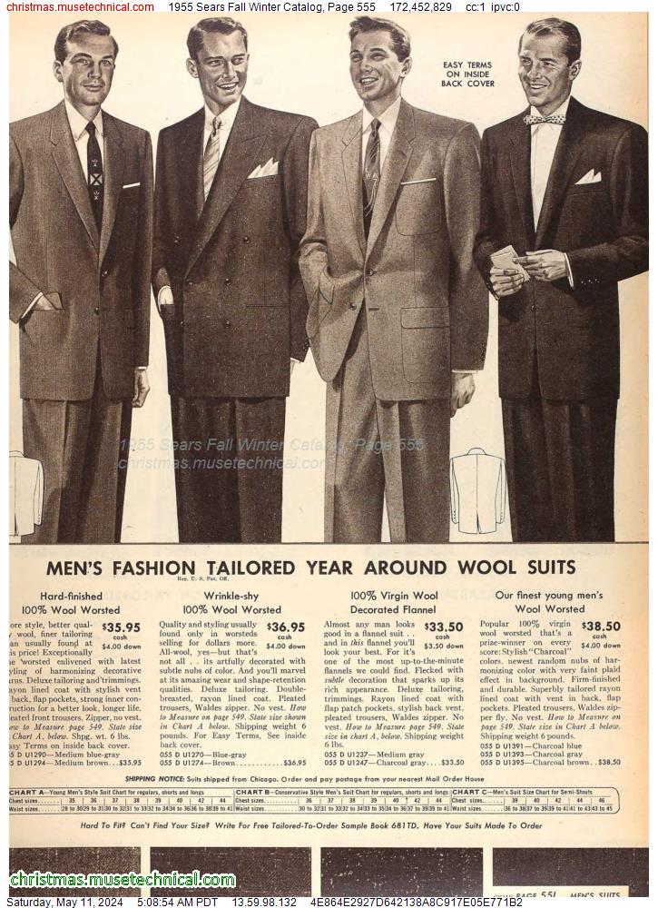 1955 Sears Fall Winter Catalog, Page 555