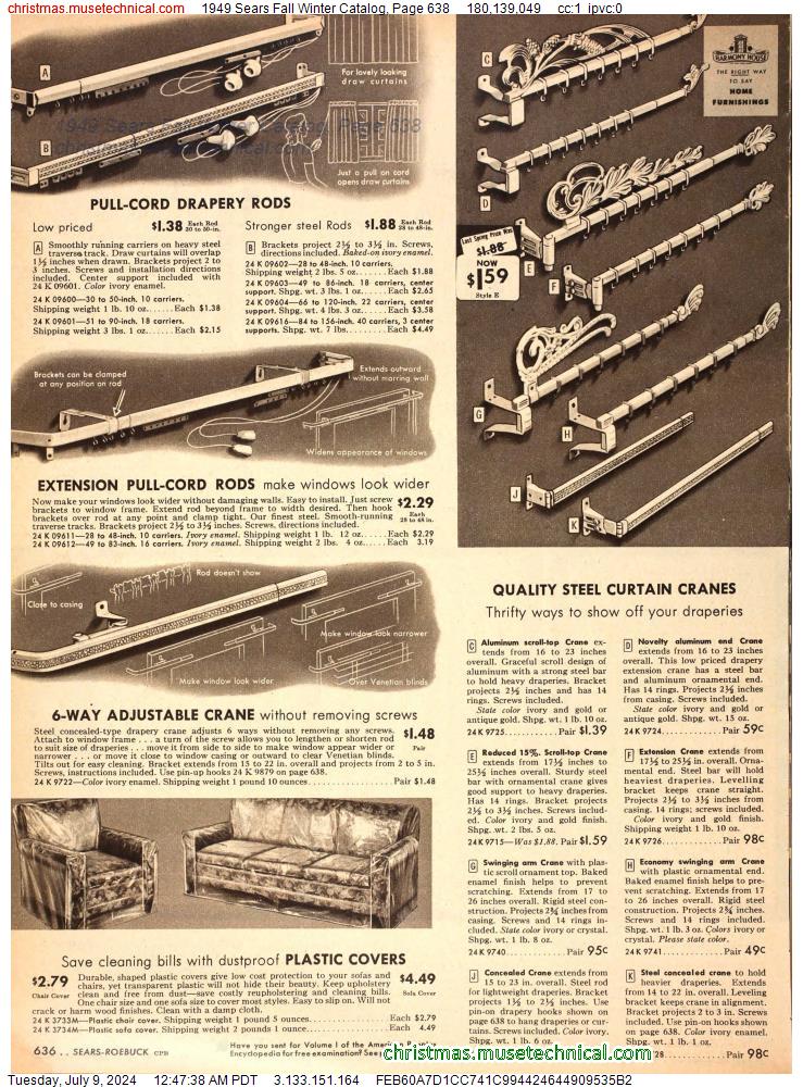 1949 Sears Fall Winter Catalog, Page 638