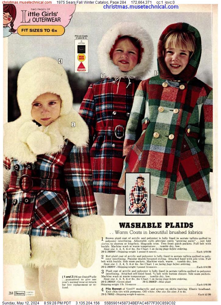 1975 Sears Fall Winter Catalog, Page 284