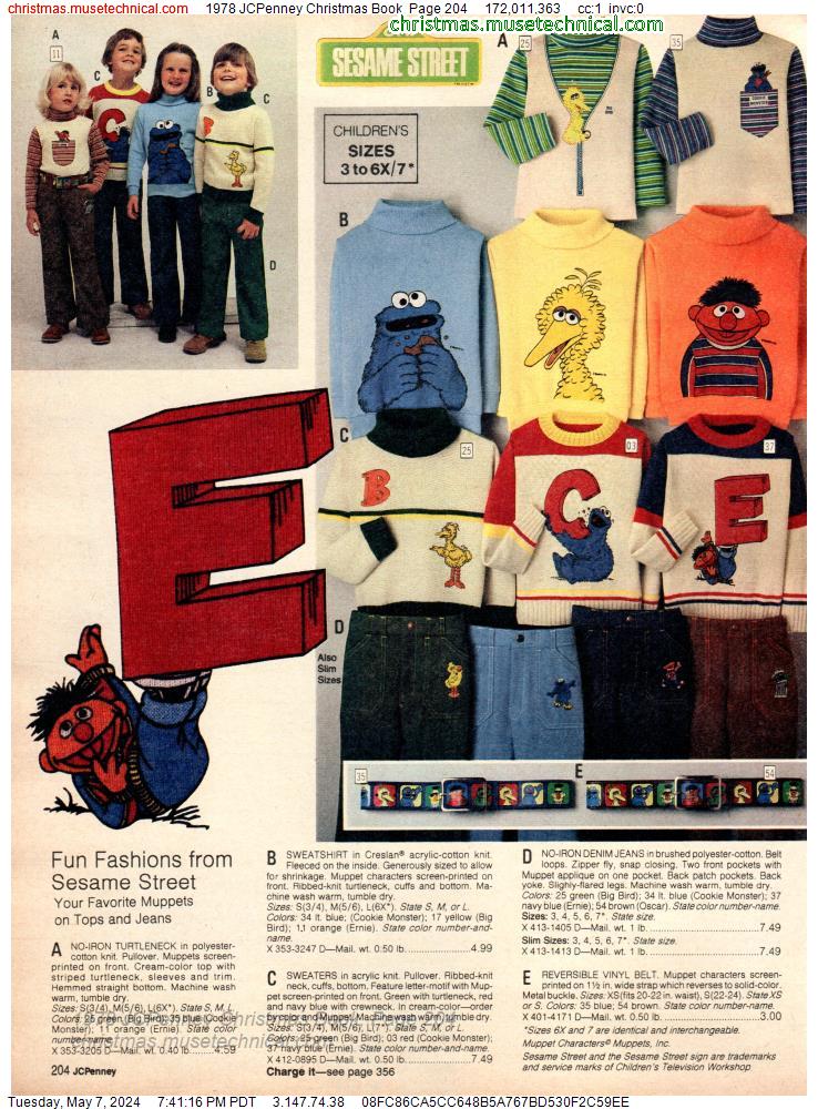1978 JCPenney Christmas Book, Page 204