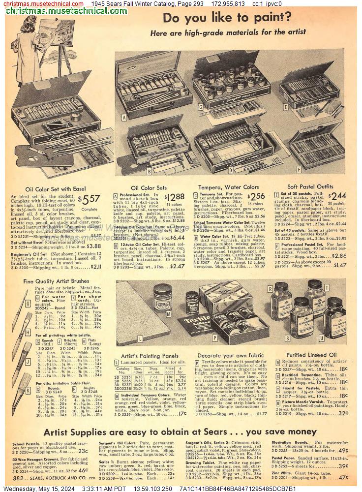 1945 Sears Fall Winter Catalog, Page 293