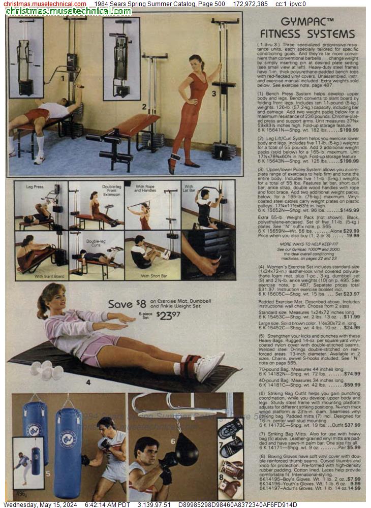 1984 Sears Spring Summer Catalog, Page 500