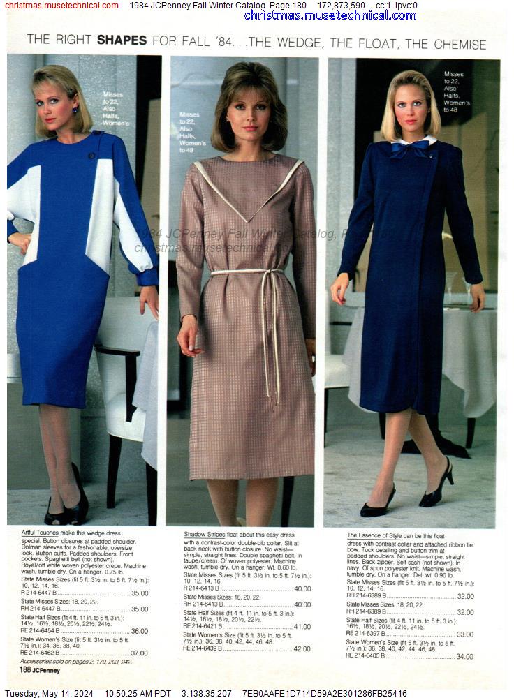 1984 JCPenney Fall Winter Catalog, Page 180