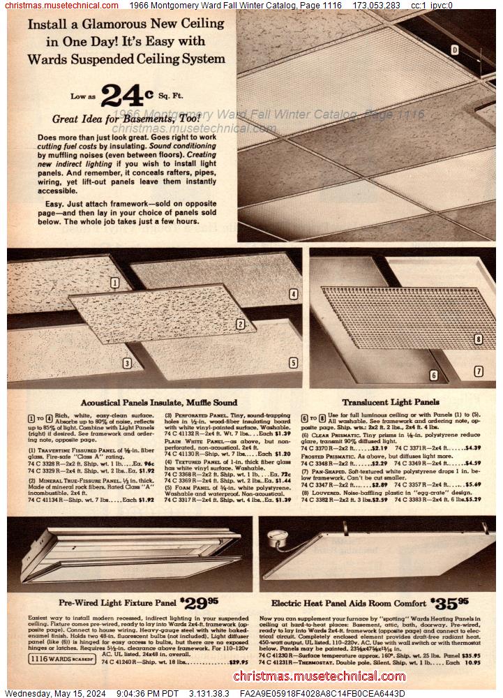 1966 Montgomery Ward Fall Winter Catalog, Page 1116