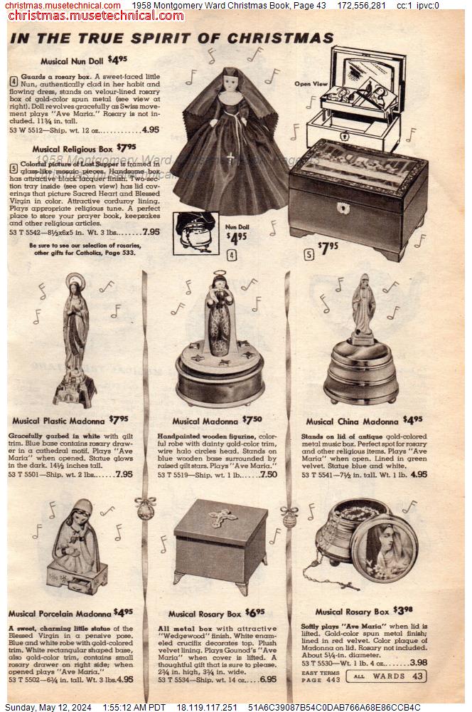 1958 Montgomery Ward Christmas Book, Page 43
