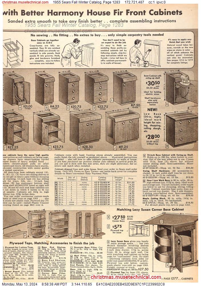 1955 Sears Fall Winter Catalog, Page 1283