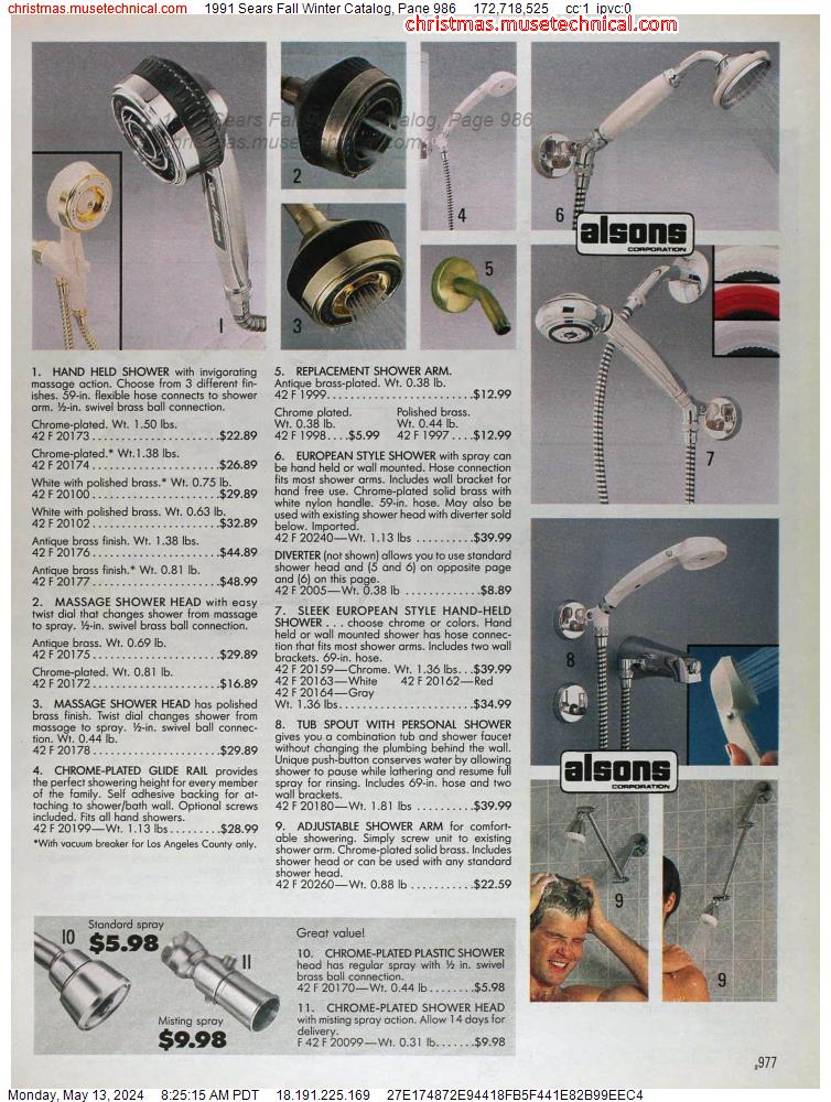 1991 Sears Fall Winter Catalog, Page 986