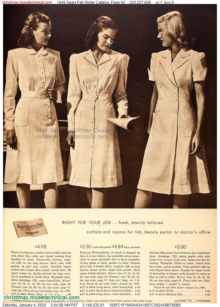 1946 Sears Fall Winter Catalog, Page 93