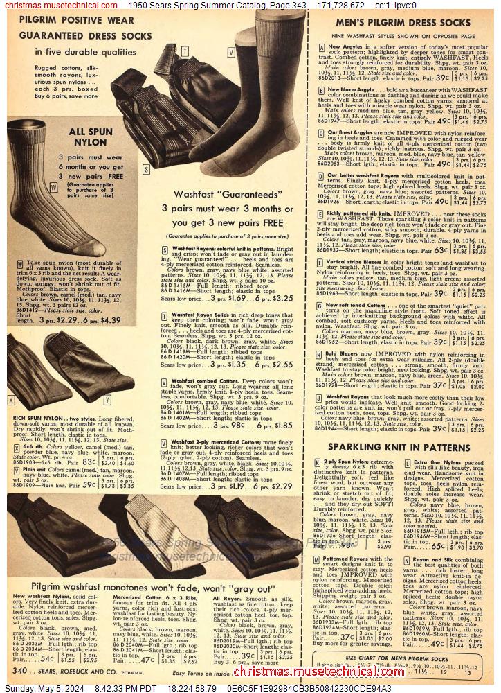 1950 Sears Spring Summer Catalog, Page 343
