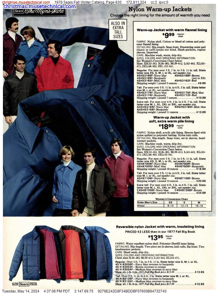 1978 Sears Fall Winter Catalog, Page 630