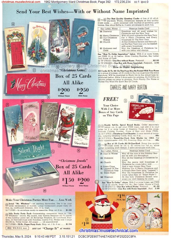 1962 Montgomery Ward Christmas Book, Page 392