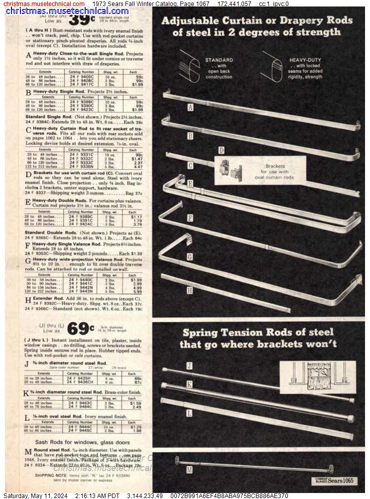 1973 Sears Fall Winter Catalog, Page 1067