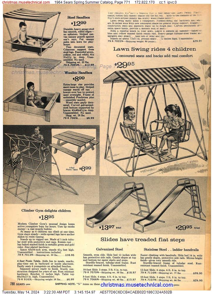 1964 Sears Spring Summer Catalog, Page 771