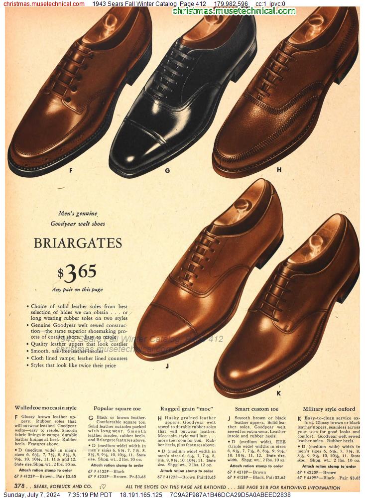 1943 Sears Fall Winter Catalog, Page 412