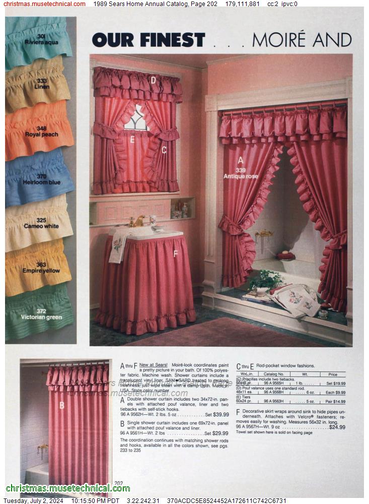 1989 Sears Home Annual Catalog, Page 202