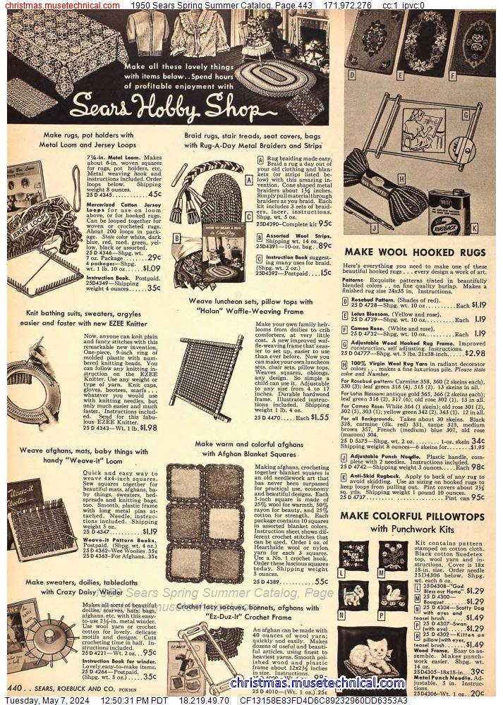 1950 Sears Spring Summer Catalog, Page 443