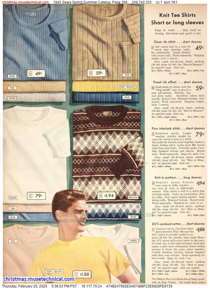 1945 Sears Spring Summer Catalog, Page 356