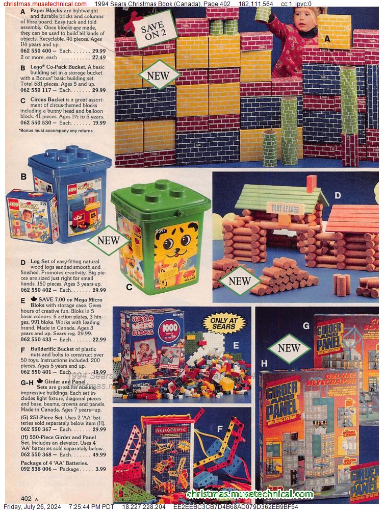 1994 Sears Christmas Book (Canada), Page 402