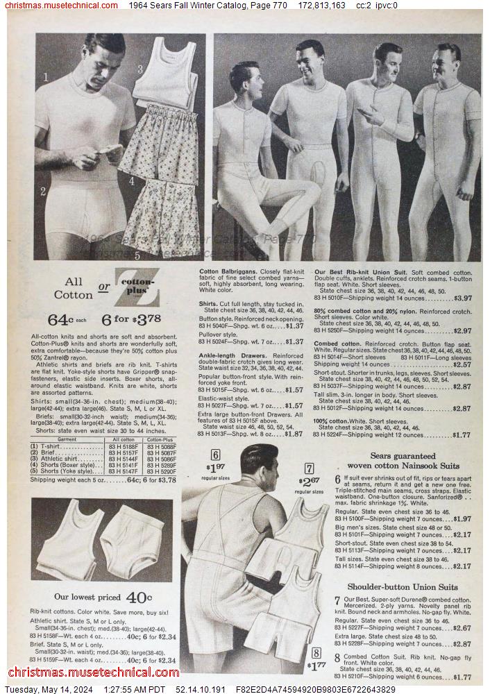 1964 Sears Fall Winter Catalog, Page 770