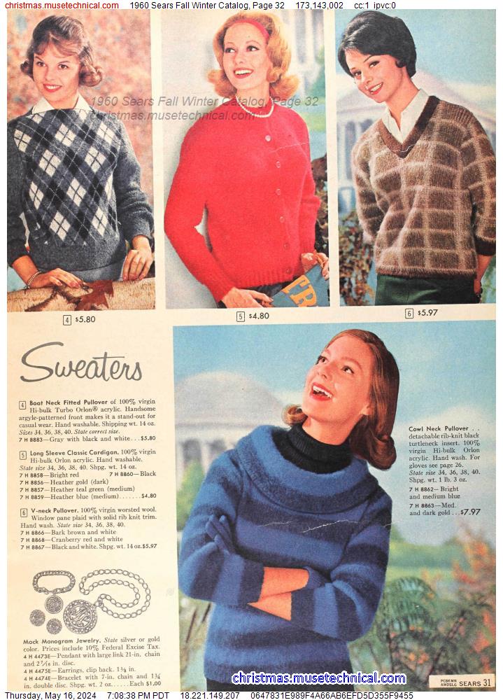 1960 Sears Fall Winter Catalog, Page 32 - Catalogs & Wishbooks