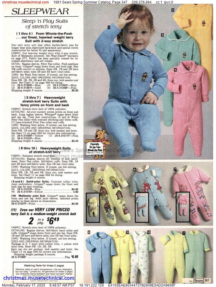 1981 Sears Spring Summer Catalog, Page 347