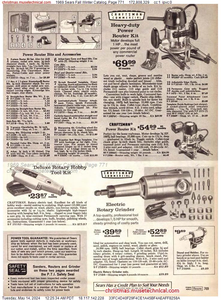 1969 Sears Fall Winter Catalog, Page 771