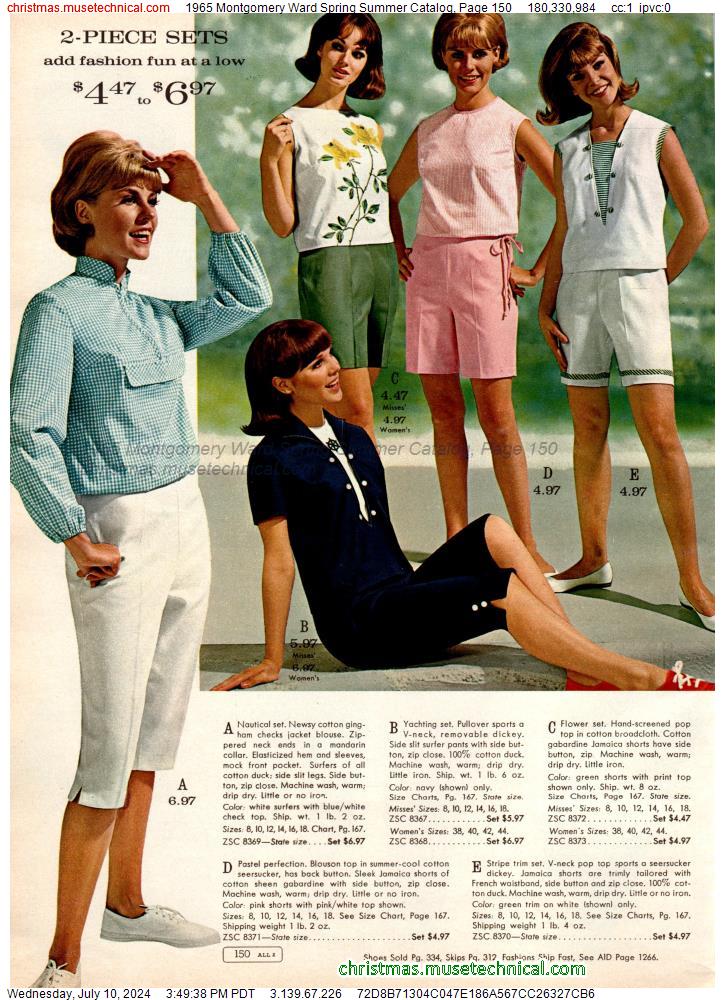 1965 Montgomery Ward Spring Summer Catalog, Page 150