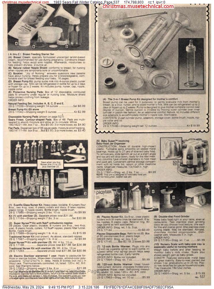 1983 Sears Fall Winter Catalog, Page 537