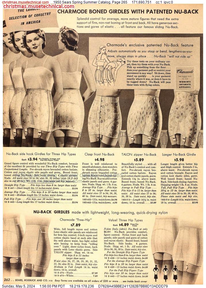 1950 Sears Spring Summer Catalog, Page 265