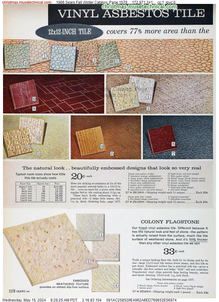 1966 Sears Fall Winter Catalog, Page 1578