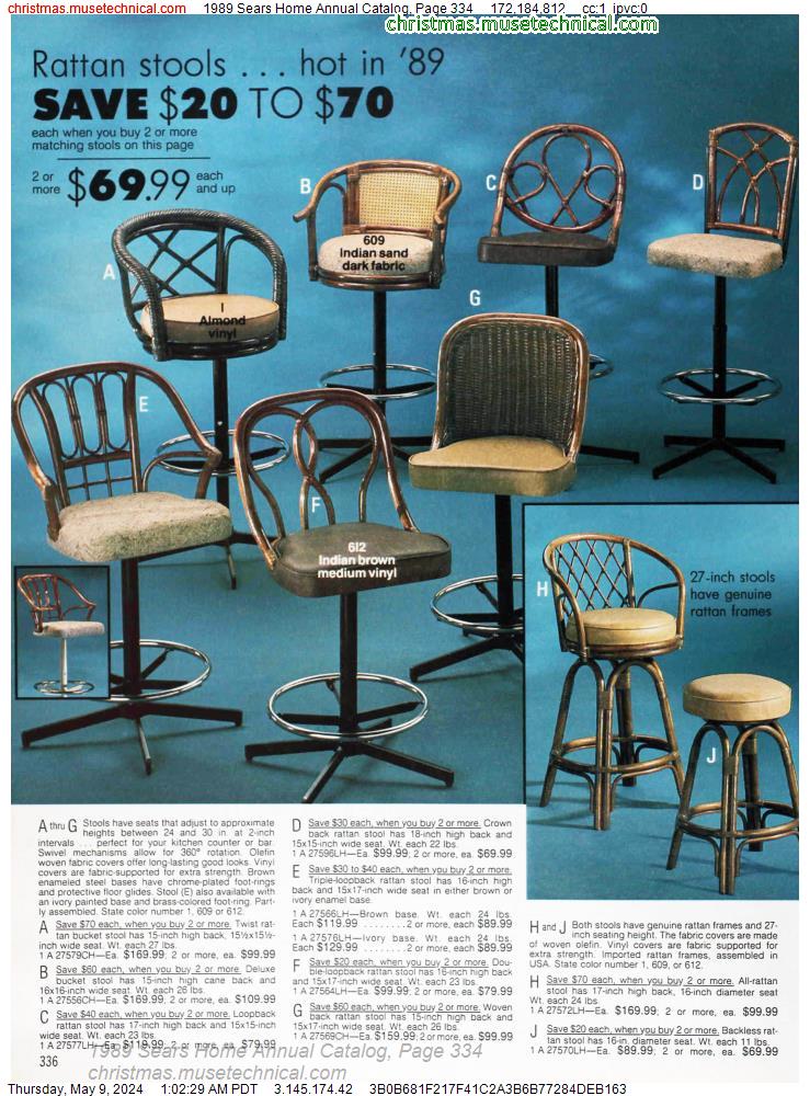 1989 Sears Home Annual Catalog, Page 334