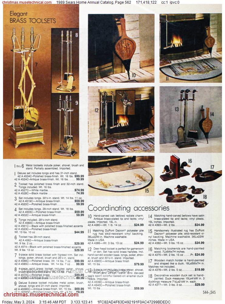 1989 Sears Home Annual Catalog, Page 562