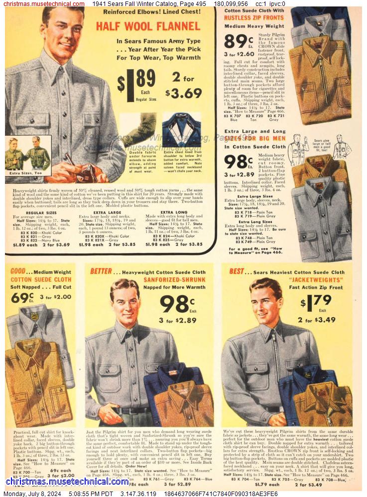 1941 Sears Fall Winter Catalog, Page 495