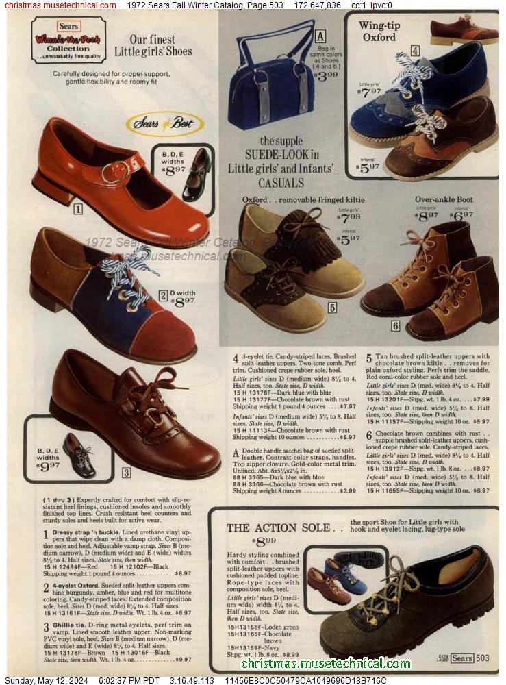 1972 Sears Fall Winter Catalog, Page 503